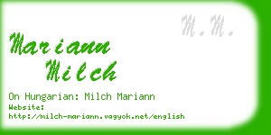 mariann milch business card